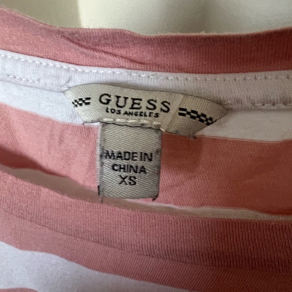 GUESS Embroidered Striped Boxy Tee - Picture 3 of 4